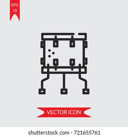 Drum vector icon, illustration symbol