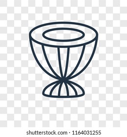 Drum vector icon isolated on transparent background, Drum logo concept