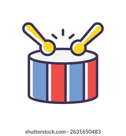 Drum vector icon stock illustration