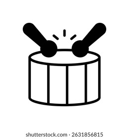 Drum vector icon stock illustration