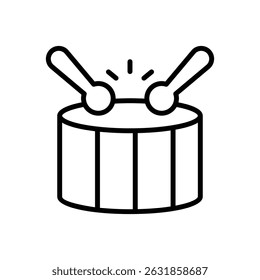 Drum vector icon stock illustration
