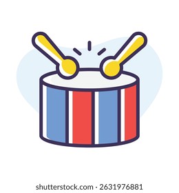 Drum vector icon stock illustration