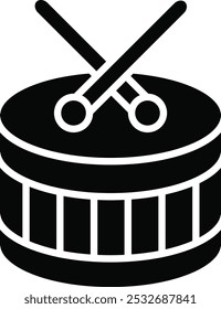 Drum Vector Illustration Detailed Icon