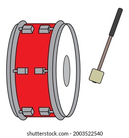 drum vector illustration,
isolated on white background.top view