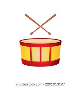 Drum, vector illustration, musical instrument