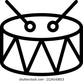 drum Vector illustration on a transparent background. Premium quality symbols. Stroke vector icon for concept and graphic design.