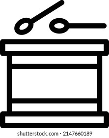 drum Vector illustration on a transparent background. Premium quality symbols. Stroke vector icon for concept and graphic design.