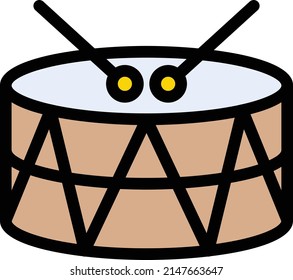 drum Vector illustration on a transparent background. Premium quality symbols. Stroke vector icon for concept and graphic design.