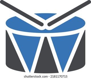 Drum Vector illustration on a transparent background.Premium quality symbols.Glyphs vector icon for concept and graphic design.