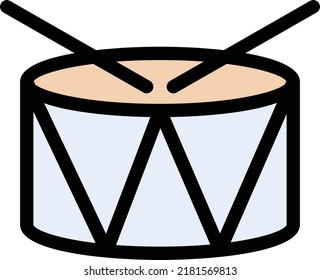 Drum Vector illustration on a transparent background.Premium quality symmbols.Stroke vector icon for concept and graphic design.