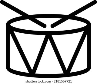 Drum Vector illustration on a transparent background.Premium quality symmbols.Stroke vector icon for concept and graphic design.