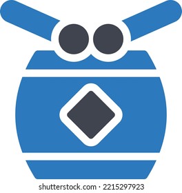 drum  Vector illustration on a transparent background. Premium quality symbols. Glyphs vector icons for concept and graphic design. 