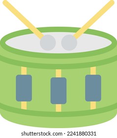 drum Vector illustration on a transparent background. Premium quality symmbols. Line Color vector icons for concept and graphic design.