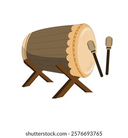 Drum Vector Illustration on a white background