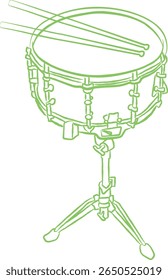 Drum vector illustration. Drum sketch. Drum. Musical instrument doodle. 