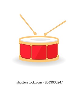 Drum vector isolated on white
