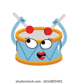 Drum vector Sticker. Eps 10 file