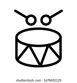 drum vector thin line icon 