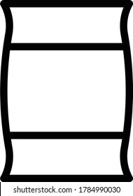 drum vector thin line icon 
