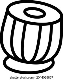 drum vector thin line icon