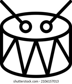 drum vector thin line icon