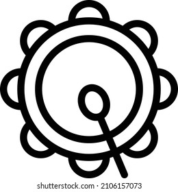 drum vector thin line icon