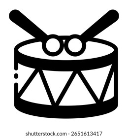 drumA filled style icon depicting toy drum