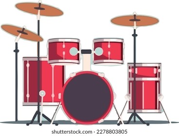 A drumkit musical instrument vector illustration