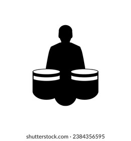 Drumline Icon on White Background - Simple Vector Illustration