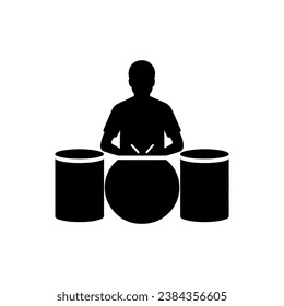 Drumline Icon on White Background - Simple Vector Illustration