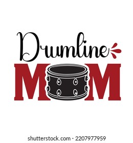 Drumline typography design and t shirt design