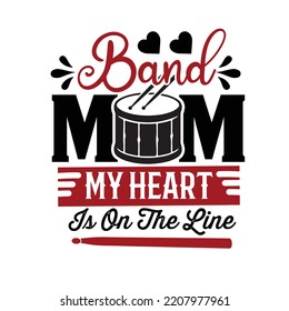 Drumline typography design and t shirt design