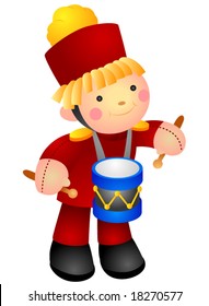 Drummer Doll - Vector