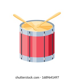 drummer with drumsticks on white background vector illustration design