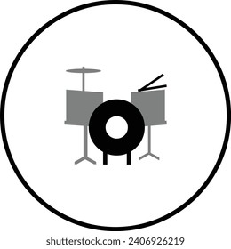 Drummer icon white background 3D