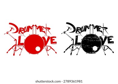 drummer logo vector illustration image