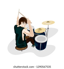 drummer music graphic  