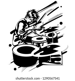 drummer music graphic  