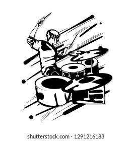 drummer music graphic  