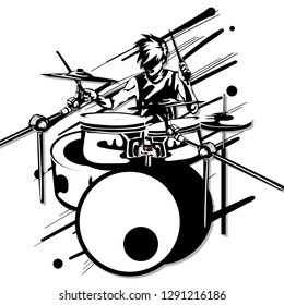 drummer music graphic  