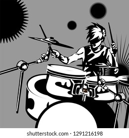 drummer music graphic  