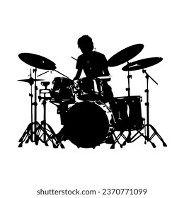 A drummer musician drumming