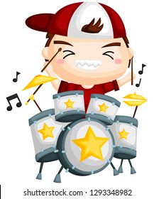 a drummer playing  beat with his drum