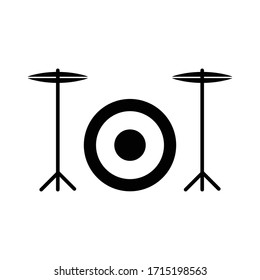 Drummer set icon. Design template vector