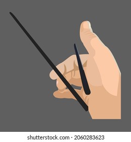 Drummer's Hand Holding Drum Sticks