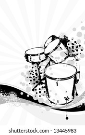 drummers on an abstract background