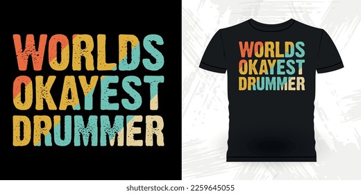 
Drumming Funny Musician Drummer Retro Vintage T-shirt Design