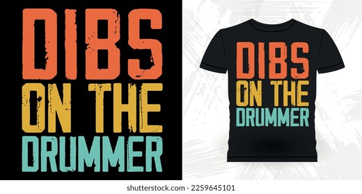 
Drumming Funny Musician Drummer Retro Vintage T-shirt Design