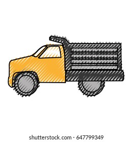 drump truck isolated icon