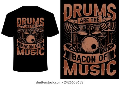 Trommeln sind der Speck der Musik
Drummer T-Shirt Design